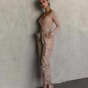 Tan Track Joggers - Like New